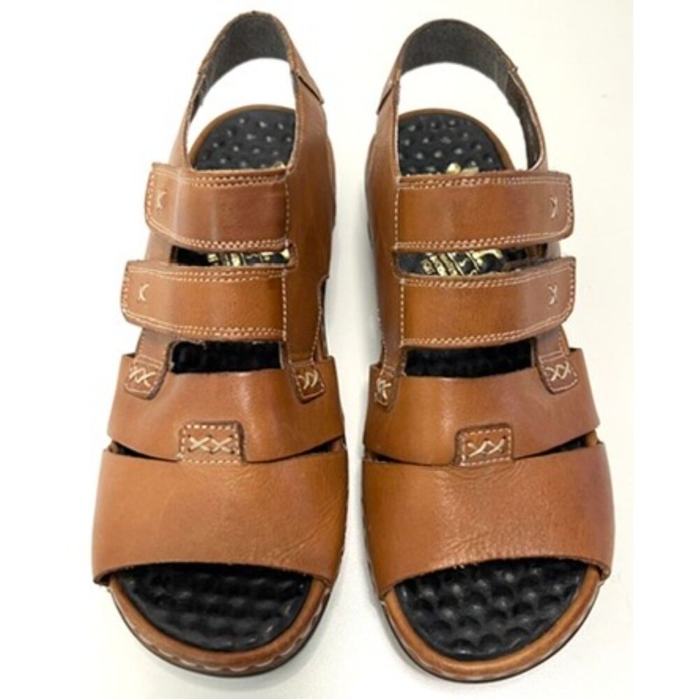 Rieker Women's Antistress Brown Leather Sandals. Size 37.